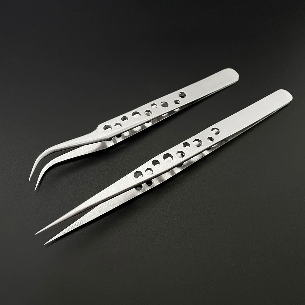 Elektronik Repair - Industrial Tweezers Electronics Anti-static Curved Straight