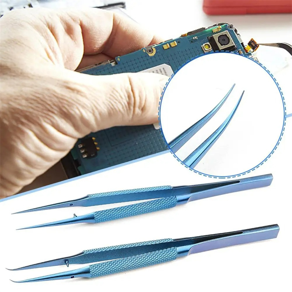 Smd Tweezer Set - Titanium Alloy Anti-Magnetic Tweezers for Electronics