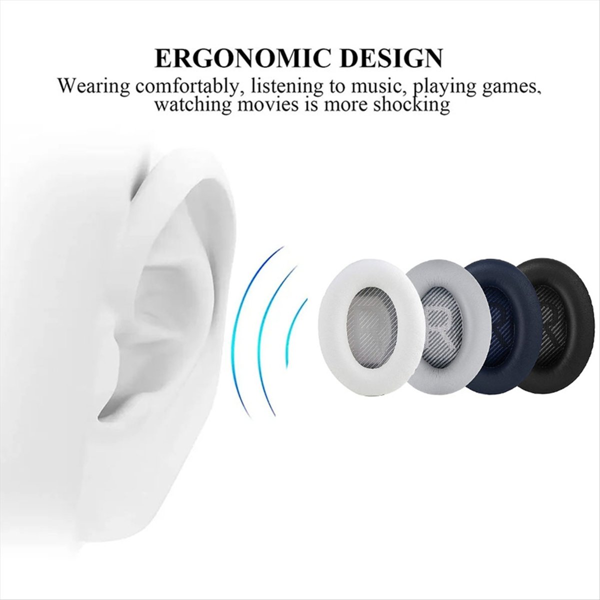 Electronics Repair Parts - #51W Electronics Accessories,Earpads for BOSE QC35