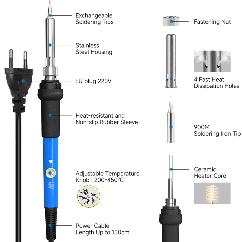 Adjustable Temp 220V 60W Elect - đánh giá và giá Elektronik Repair