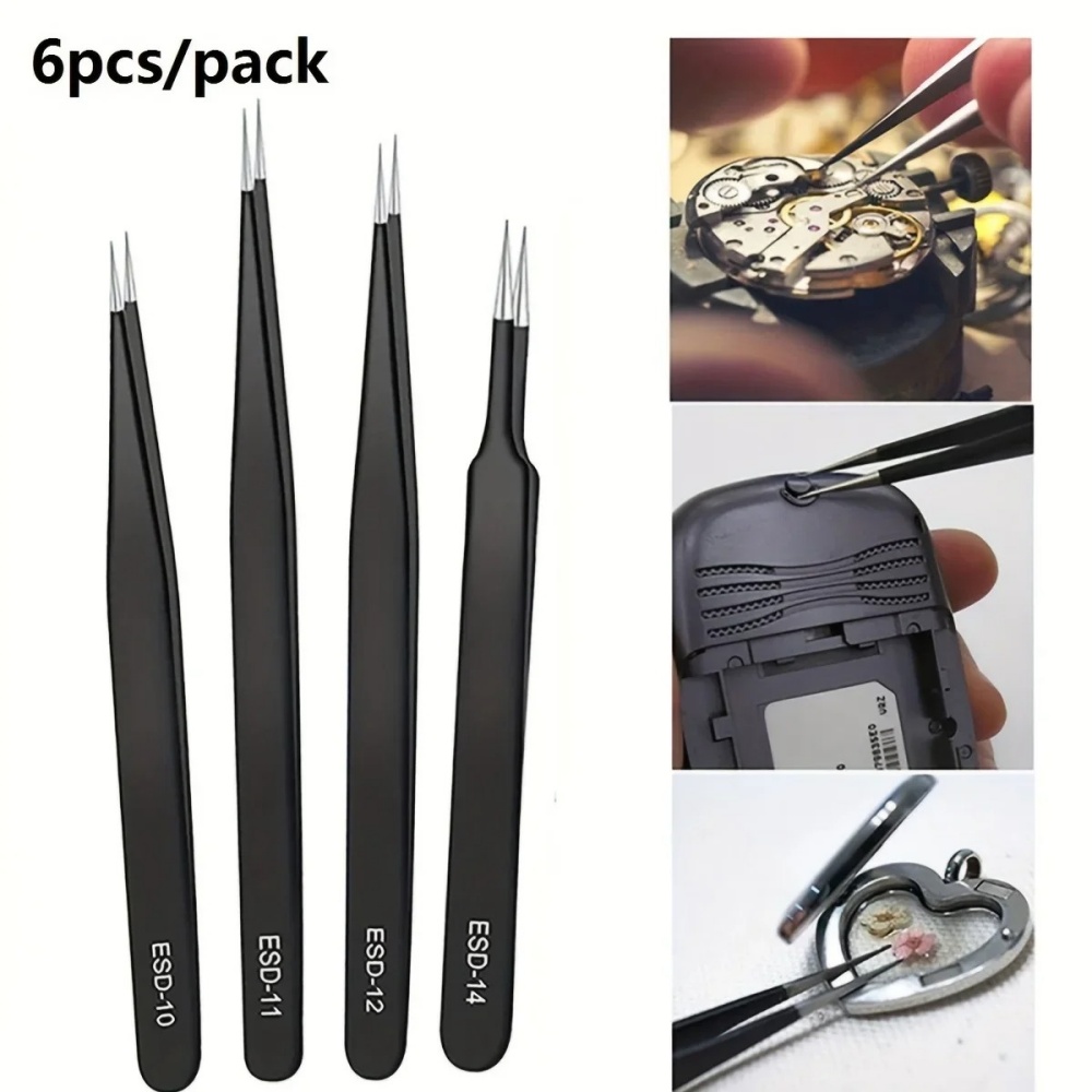 6pcs Stainless Steel Anti-stat - đánh giá và giá Elektronik Repair