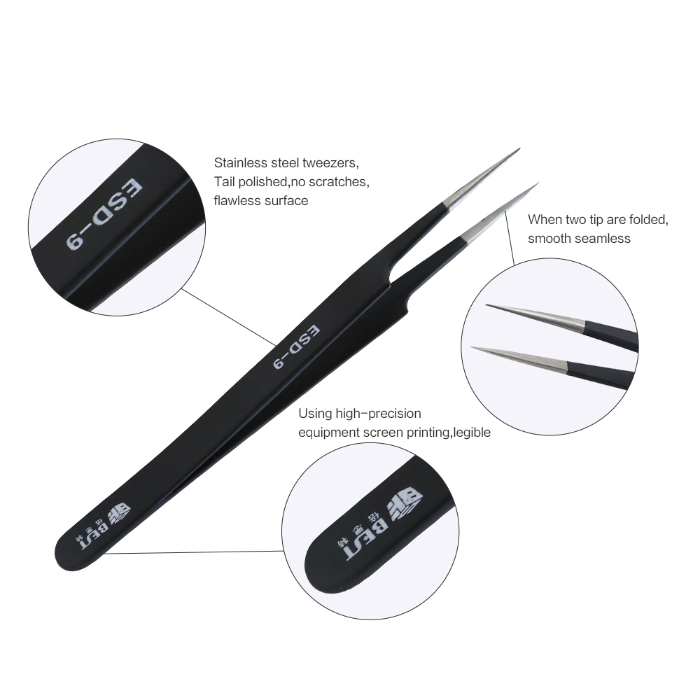BST-ESD-9 Anti-Static Tweezers - đánh giá và giá Smd Tweezer Set