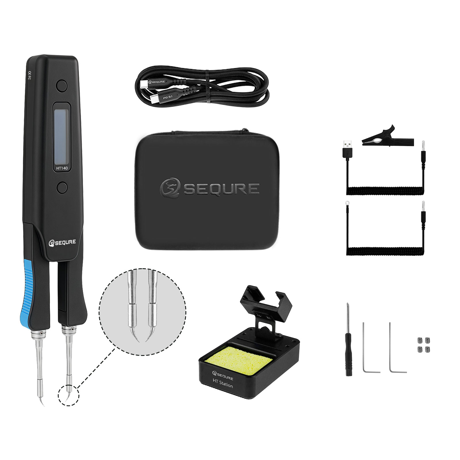 SEQURE HT140 2-IN-1 Electric H - đánh giá và giá Smd Tweezer Set